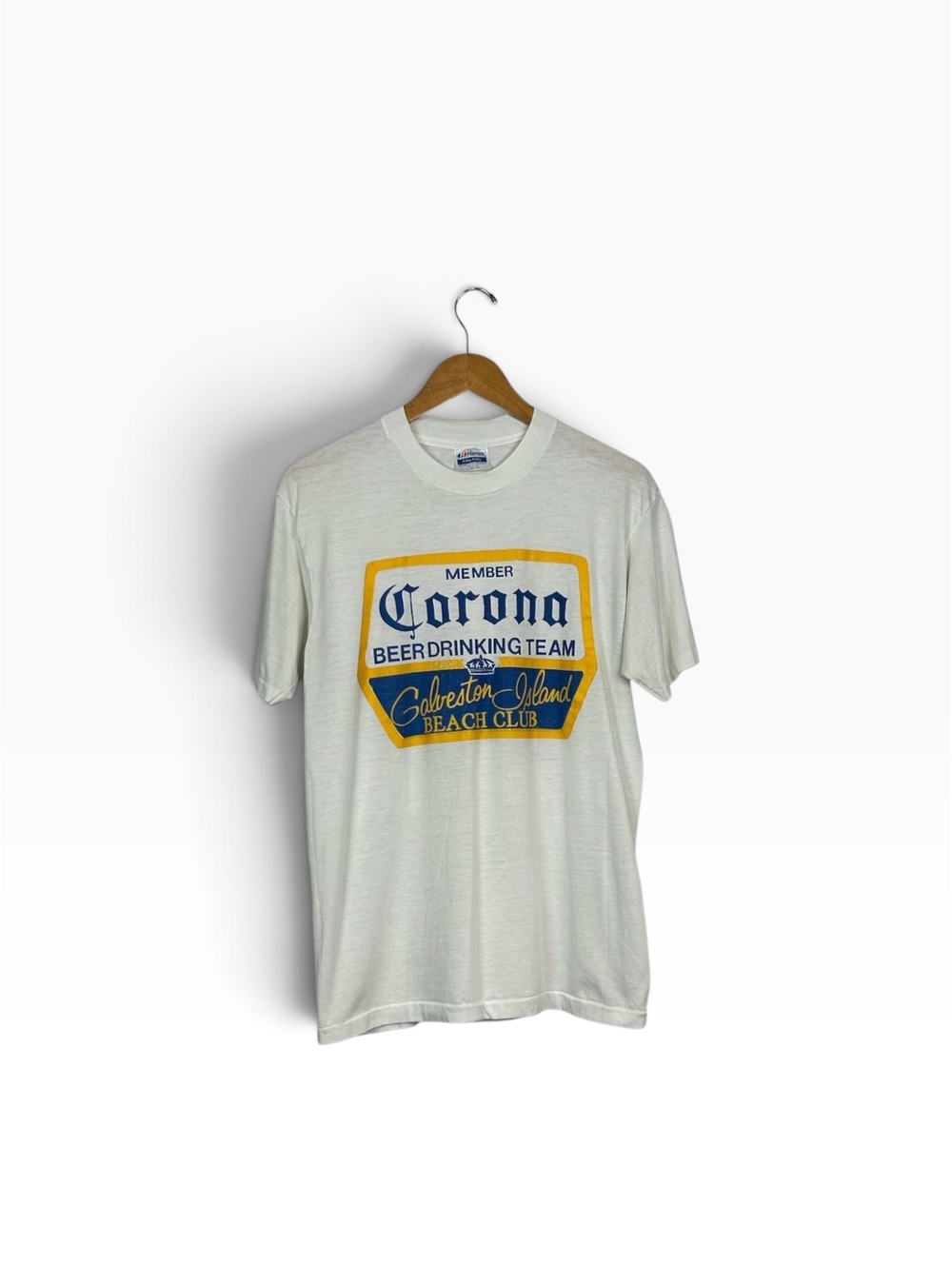 Vintage Hanes Corona Beer Drinking Team Graphic T-Shirt Size L